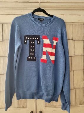 STATE OF MINE Americana Sweater For Women Tennessee Size Medium Blue